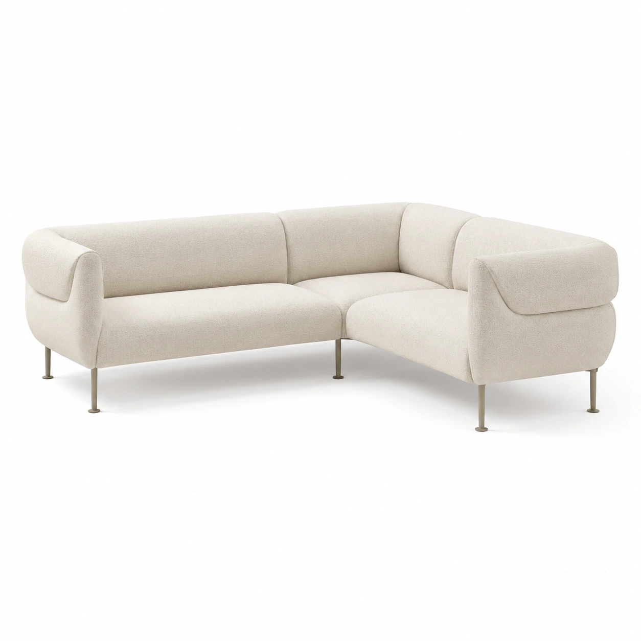 Sofa Modular Curvo Marfil-meubivo